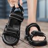 Fashion Designer Men's Sandals Breathable Casual Shoes Outdoor Non-slip Beach Sandals 2024 Platform Elevating Men's Shoes
