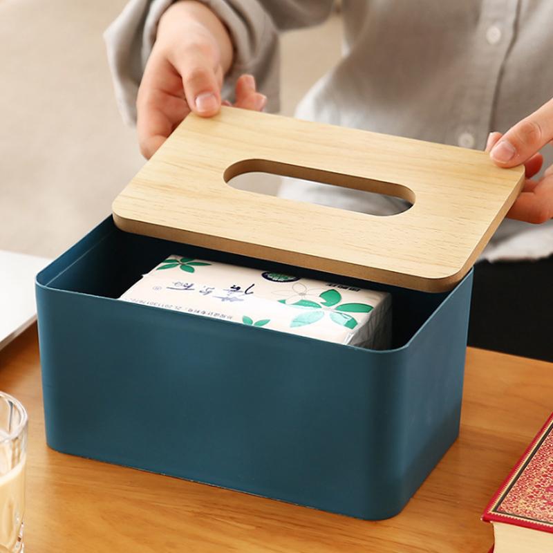 Desktop Tissue Box Paper Storage Box Household Living Room Dining Room Coffee Table Simple Multi-functional Paper Box Creative