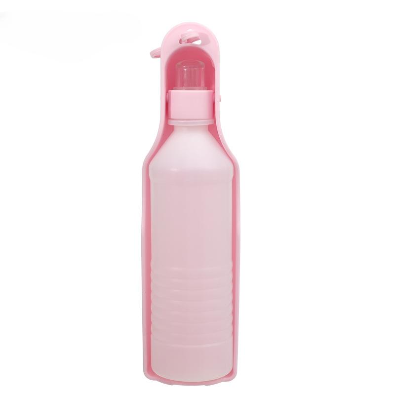 

250/500 мл товары для домашних животных, фонтан для воды, портативный чайник для кормления, бутылка для питьевой воды, чашка для воды для домашних животных, чашка для путешествий на открытом воздухе для собак 250ML розовый