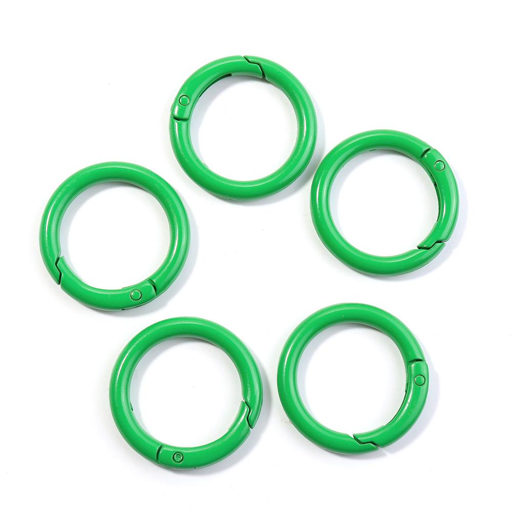 5-10Pcs Alloy O Ring Spring Clasps Openable Round Carabiner Keychain Clips Hook Dog Chain Buckle DIY Keyrings Jewelry Connectors