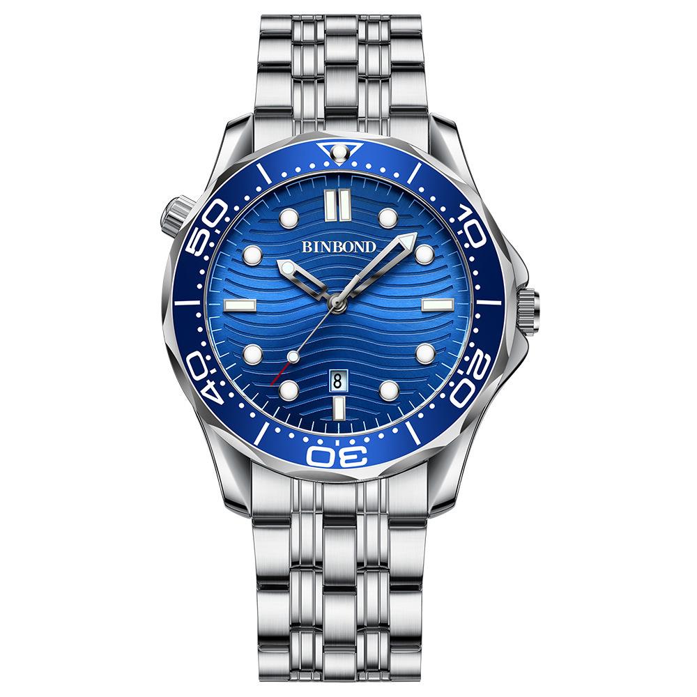 Binbond Luxury Men's Quartz Watch - Waterproof, Luminous, Rotating Dial