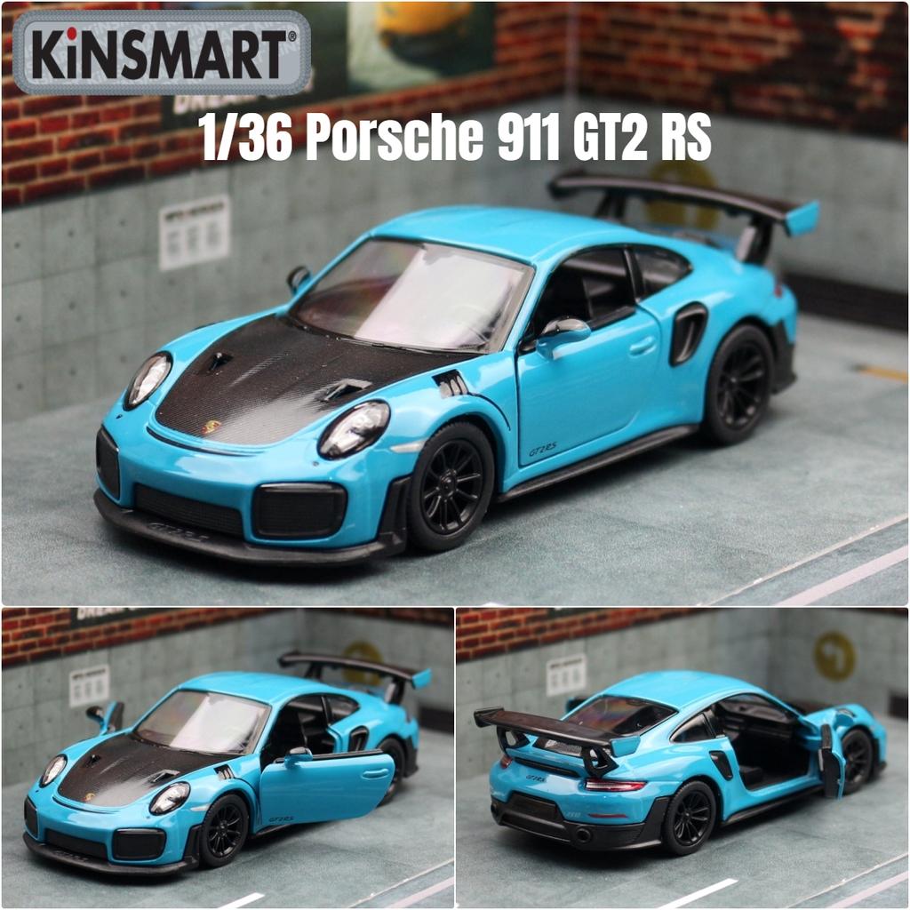 KiNSMART Toy Car Model 1/36 Porsche 911 GT2 RS Super Racing Alloy Diecast Miniature Vehicle Collection Gift For Children Boy Kid