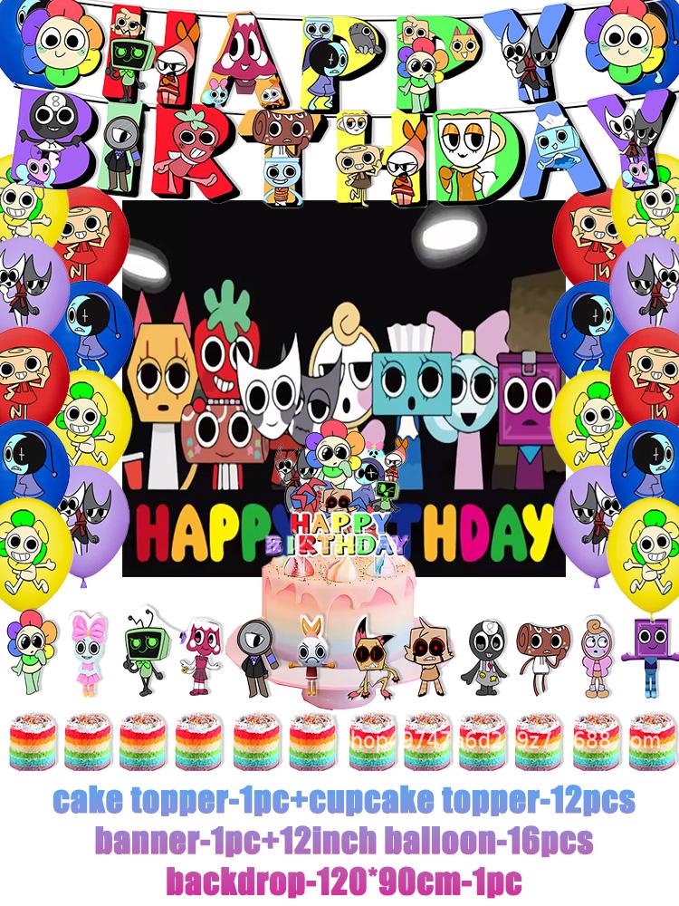 Game DANDYS World Theme Birthday Party Supplies Decoration Disposable Tableware Dandy's DIY Balloon Plate Cup Backdrop Kid Gift