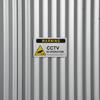 CCTV Metal Warning Sign 24 Hours Video Surveillance Board Strong Visibility for Outdoor Wall Fence
