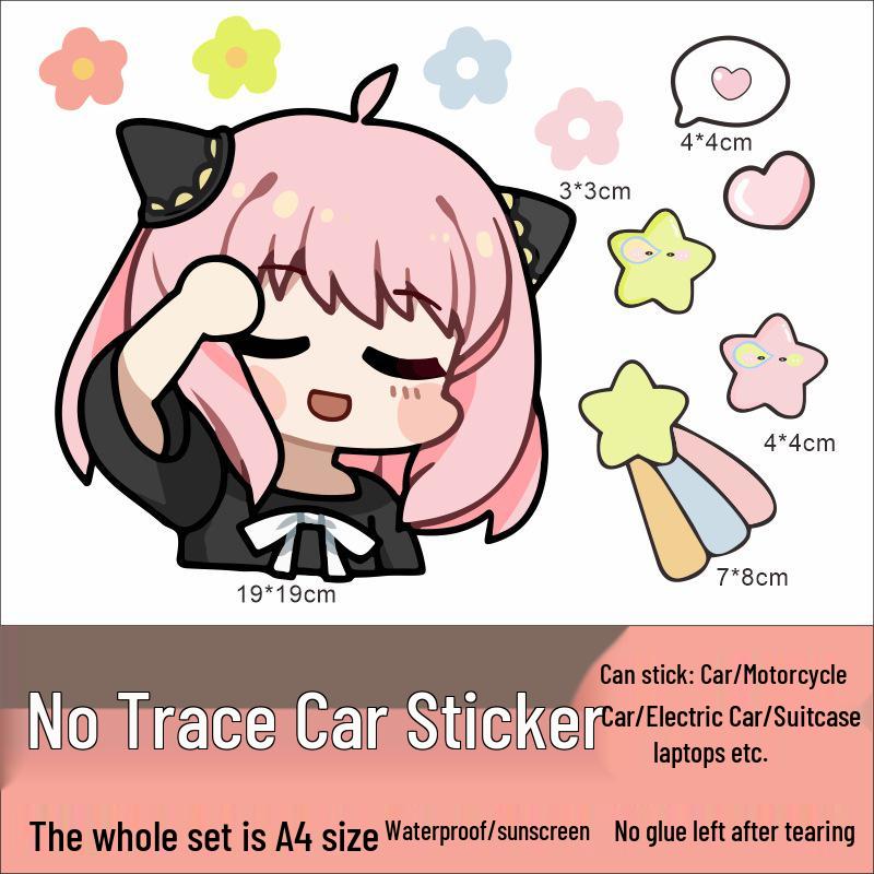 Anya Spy X Family Car Sticker - Waterproof, Cute, Decorative, Creative Scratch Cover