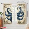 2pcs,2D Plane Printing Print Curtains Nautical Kraken Versatile Fabric (without Rod) All Seasons Use for Living Room, Office,