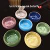 Wei Zhuang Mo Die Ceramic Ink Dish: Four Treasures Set with Inkstone, Brush Washer, and Ice Crackle Dish.