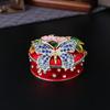 Butterfly Round Enamel Color Jewelry Box Creative Light Luxury Desktop Small Ornament Home Jewelry Flip Home Storage Box