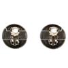 Chanel COCO Mark Earring Silver Metallic 19.1g Women Used