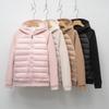 Down Jacket New National Standard 90 Down Casual Splicing Versatile Hooded Seamless Pressing Glue Men and Women Light and Warm