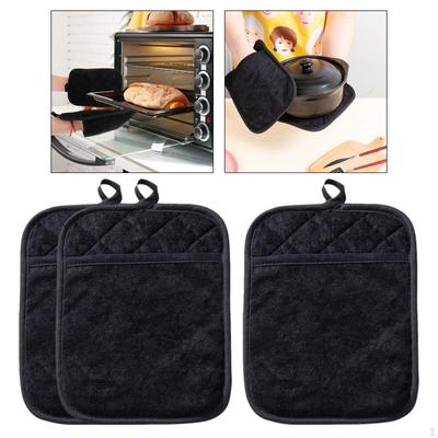 3 Pieces Oven Mitts Insulation Pads AntiSlip Multipurpose Kitchen Gloves for Restaurant