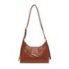 Solid color soft surface underarm bag women's  new fashion trendy personality simple shoulder bag versatile messenger bag