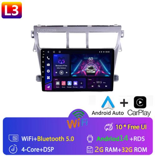 Android Auto Wireless CarPlay For Toyota Vios Yaris 2007 - 2012 Car Radio 2 Din BT Navigation GPS Multimedia Player Stereo