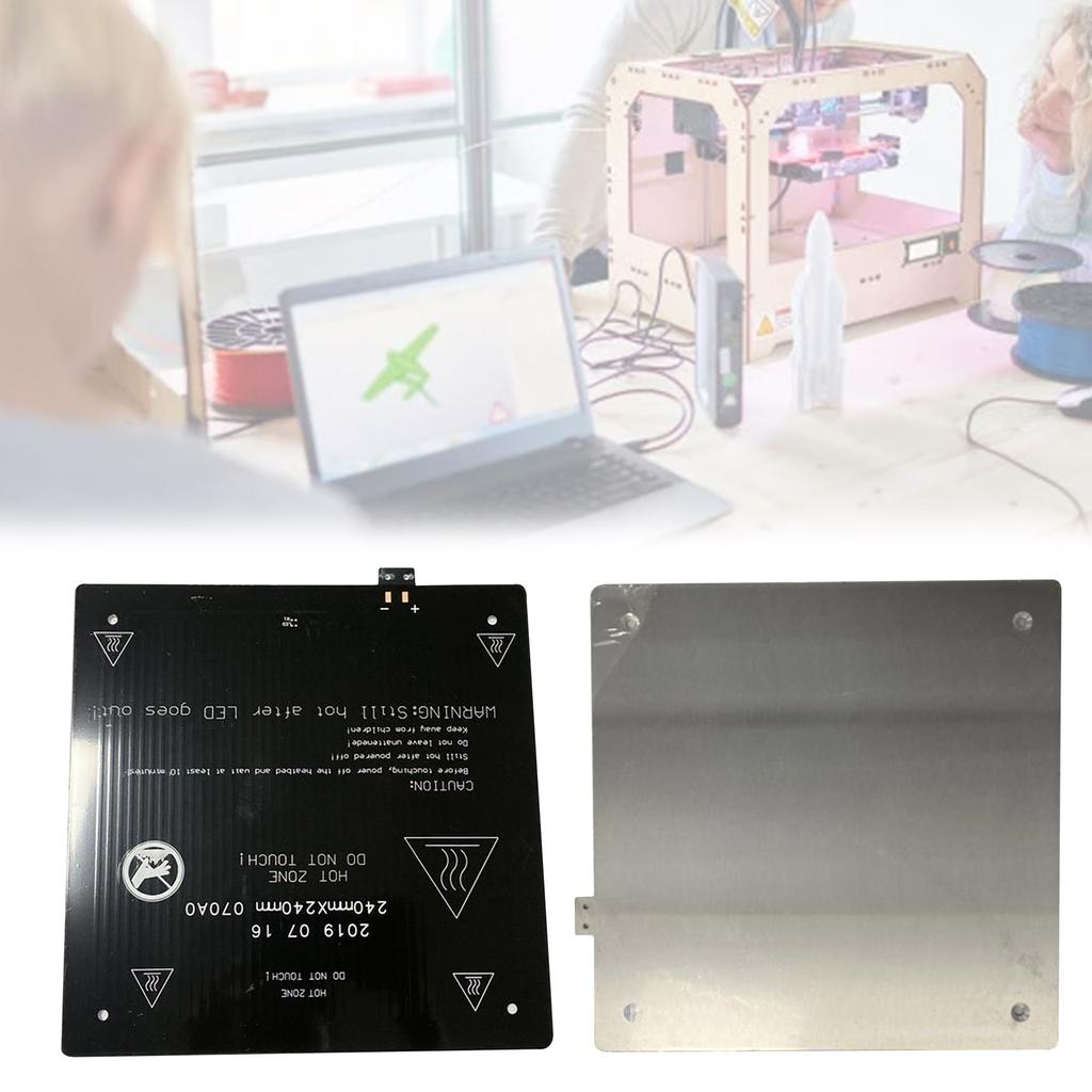 240x240x3.0mm 24V 140W 3D Printer Part Hotbed Aluminum Heated Bed for 3D Printer Hot Bed Support Replacement Part