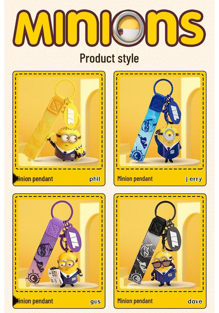 Minions Agent Keychain Pendant - Cute Couple Charm & Small Gift