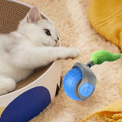 Interactive Cat Ball Toy USB Rechargeable Rolling Ball Toy Two-Speed Adjustment Automatic