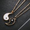 Exquisite Yin Yang Tai Chi Puzzle Couple Pendant Romantic Anniversary Gift Valentines Day Jewelry Necklace Set