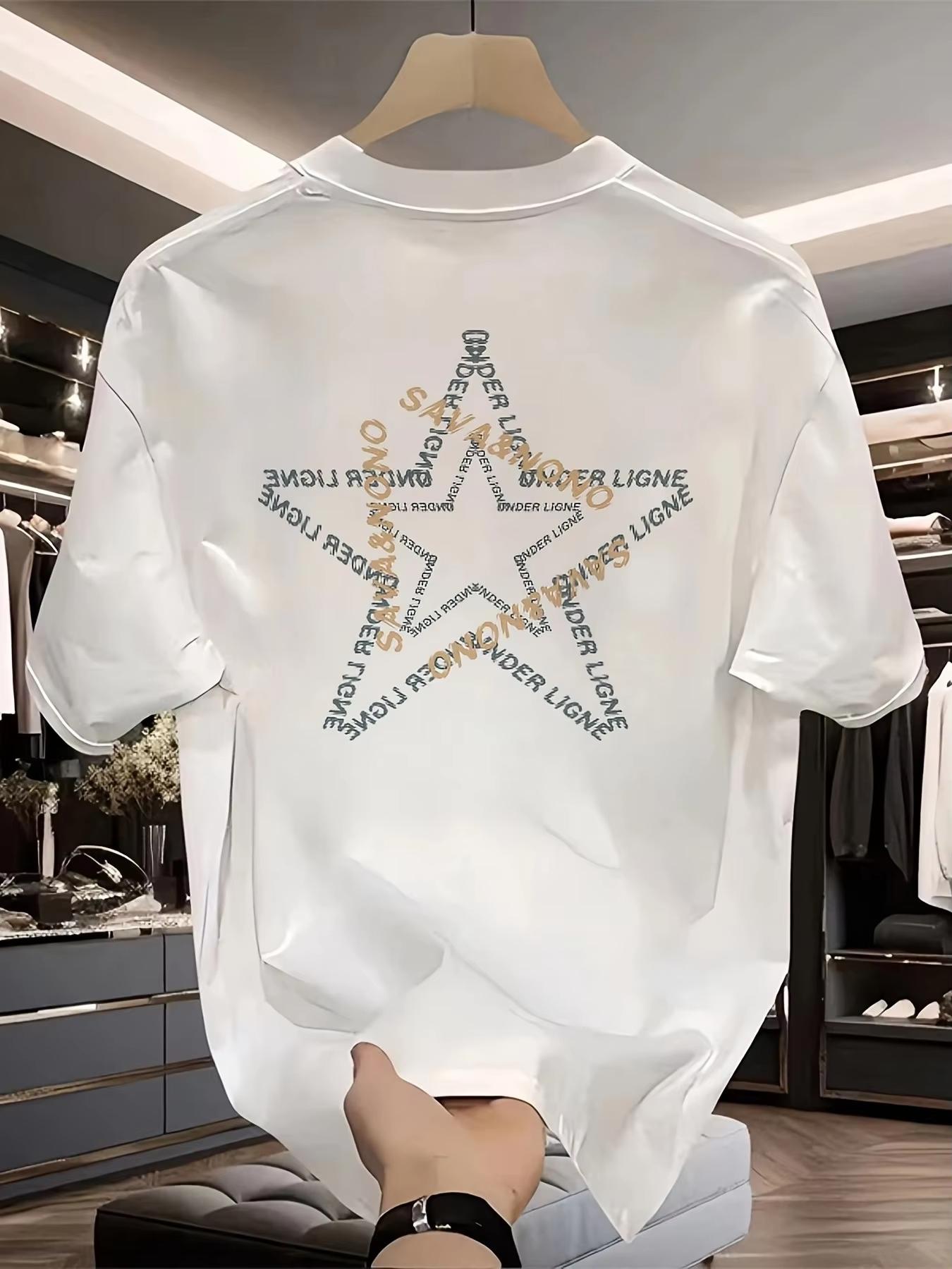 Unisexs Summer Heavy ShortSleeve TShirt With Trendy Prints Versatile Korean And Japanese Style S
