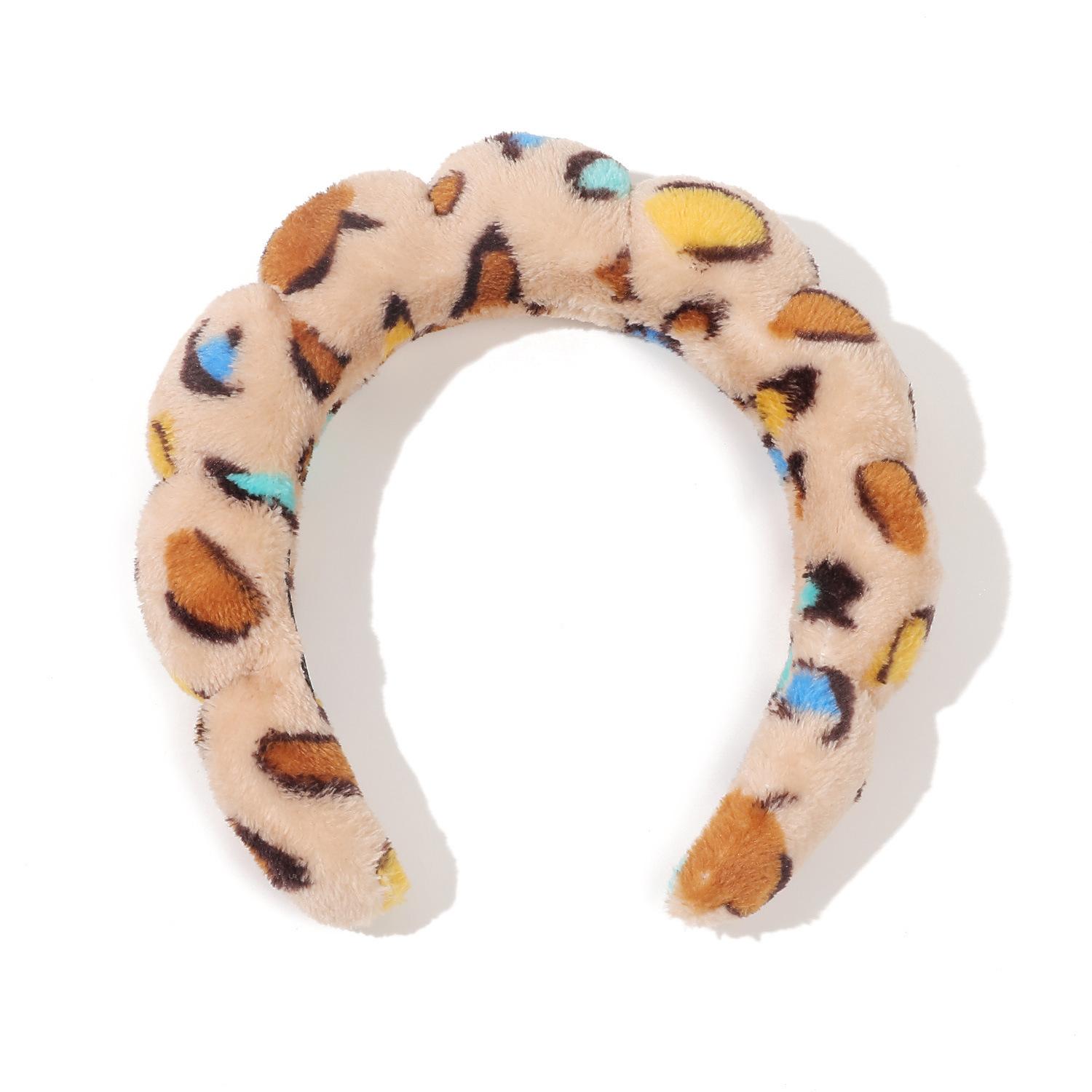 

Повязка на голову из губки с леопардовым принтом для женщин, аксессуары для волос, многофункциональная повязка для умывания лица, снятия макияжа, душа, ободок для волос