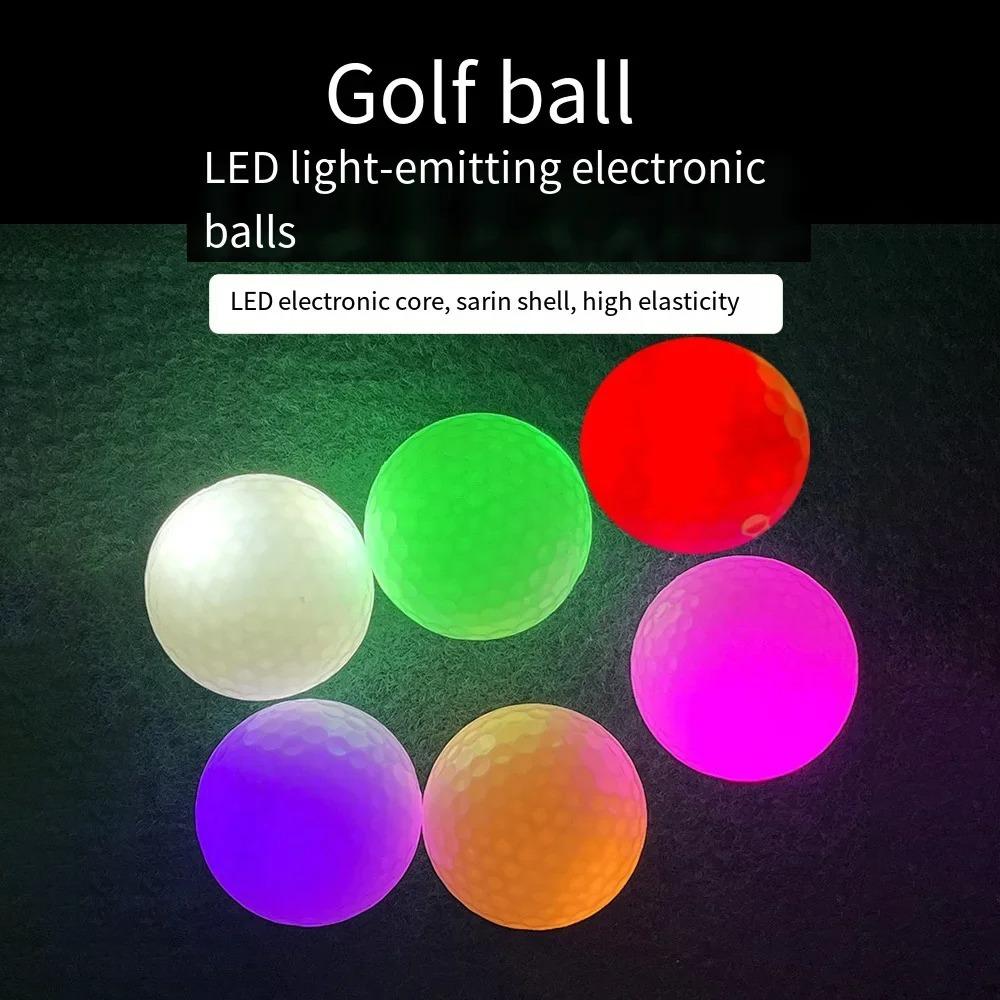Multi Color Night Golf Balls Durable Luminous Colorful Golf Balls LED Golf Balls  Golf Accessories