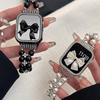 For Applewatch10 Apple Watch iWatch6789SE Strap Premium Sense Diamond Pearl Bracelet