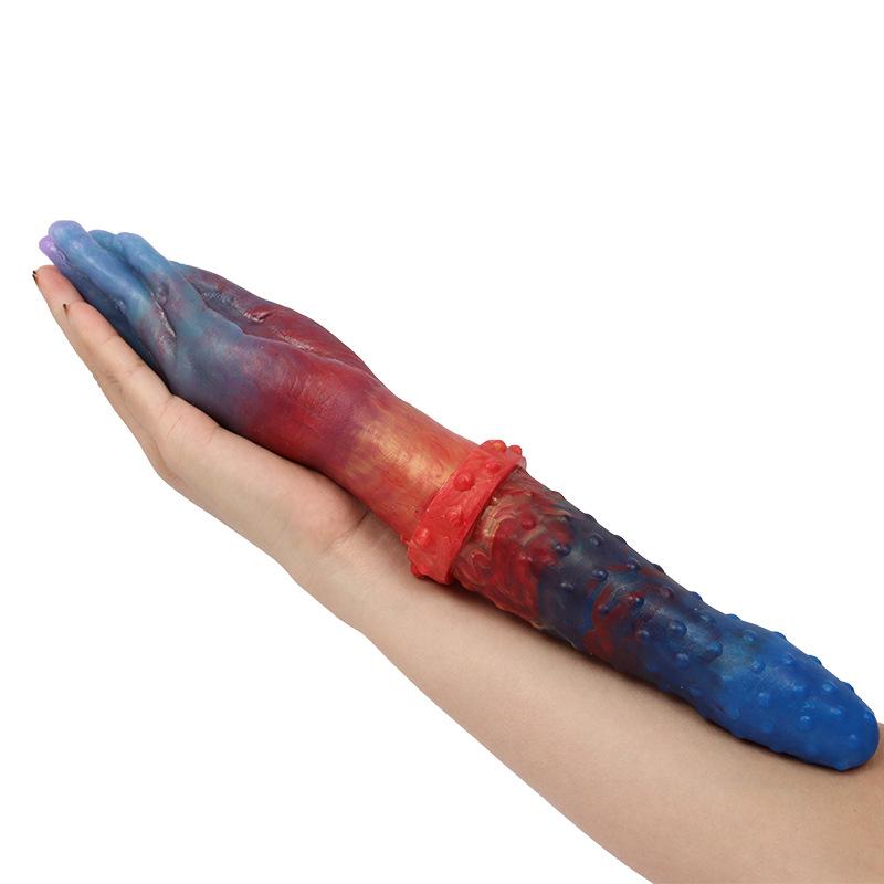 Prst dvojitý dildo anální kolík dildo fisting zařízení pro dospělé sexuální hračky realistický penis vibrační penis odsávání BDSM otrok