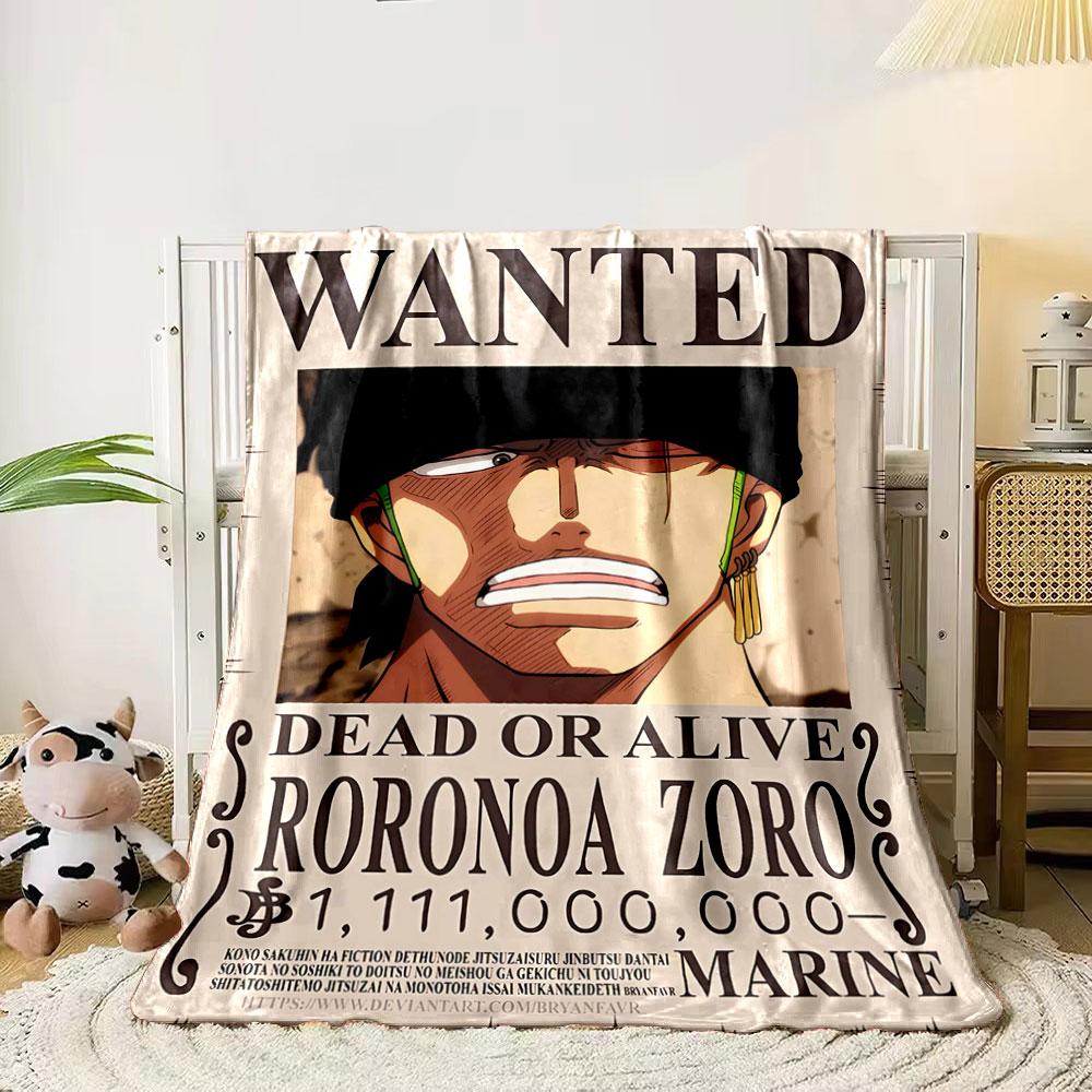 

WANTED poster featuring a character with bold text and bounty details. for all seasons blanket lunch break throw gift 80cm x 120cm