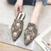 Cool Slippers Women's Wear 2025 New Internet Celebrity Fashion Pointed Head Bag Head Flat Bottom Half Drag Summer Versatile Social Tide Shoes