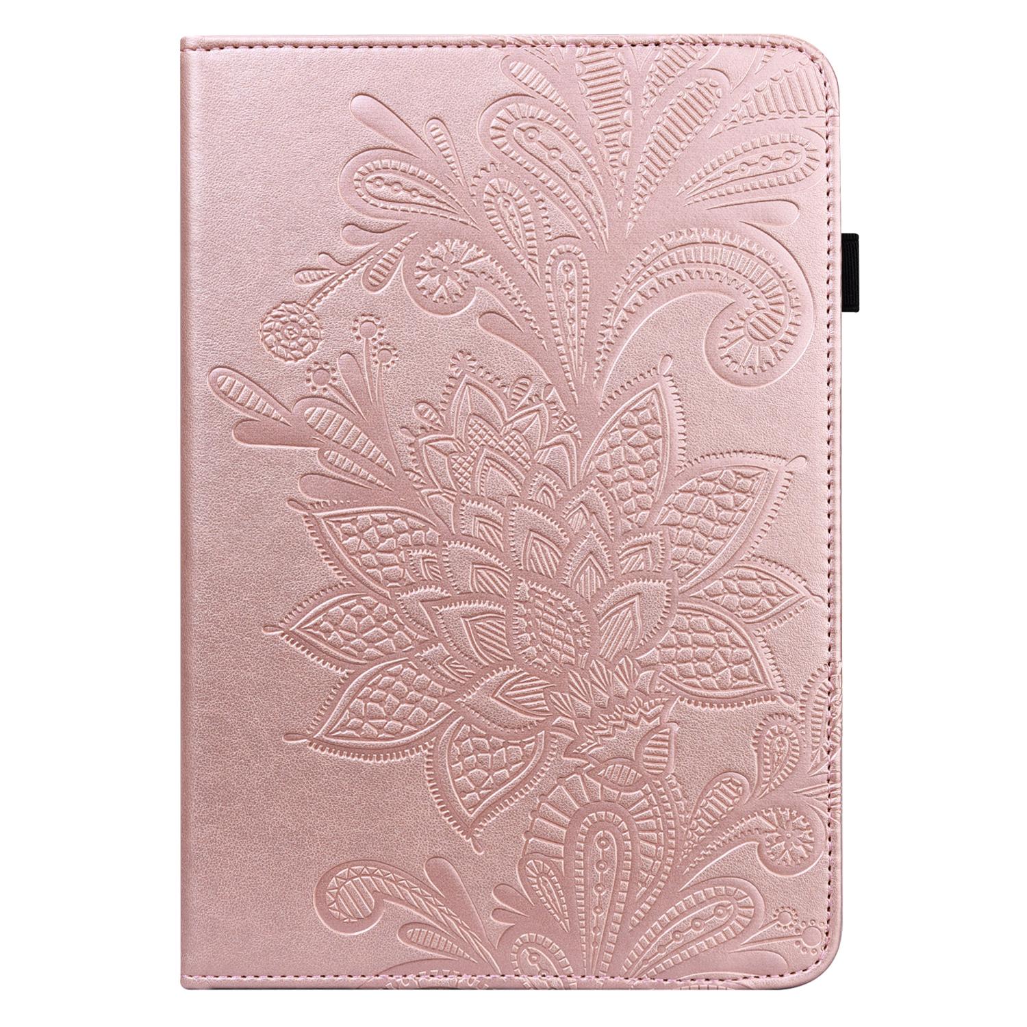 

For Lenovo Tab P11 Gen 2 Flower Imprinting Drop-proof Tablet Cover PU Leather Wallet Case with Stand Purple