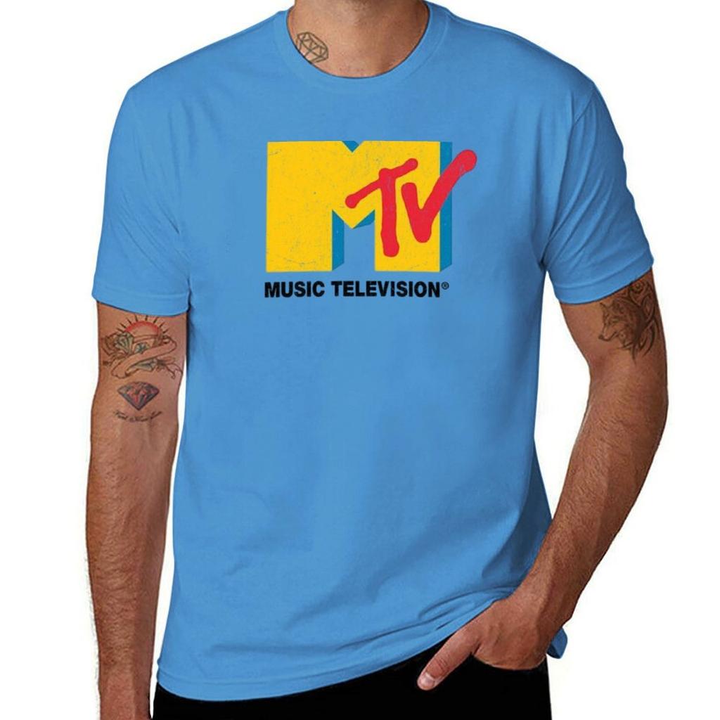 MTV T-Shirt Graphic Tee Shirt Funny Costumes Blouse Animal Prinfor Boys Slim Fit T Shirts for Men