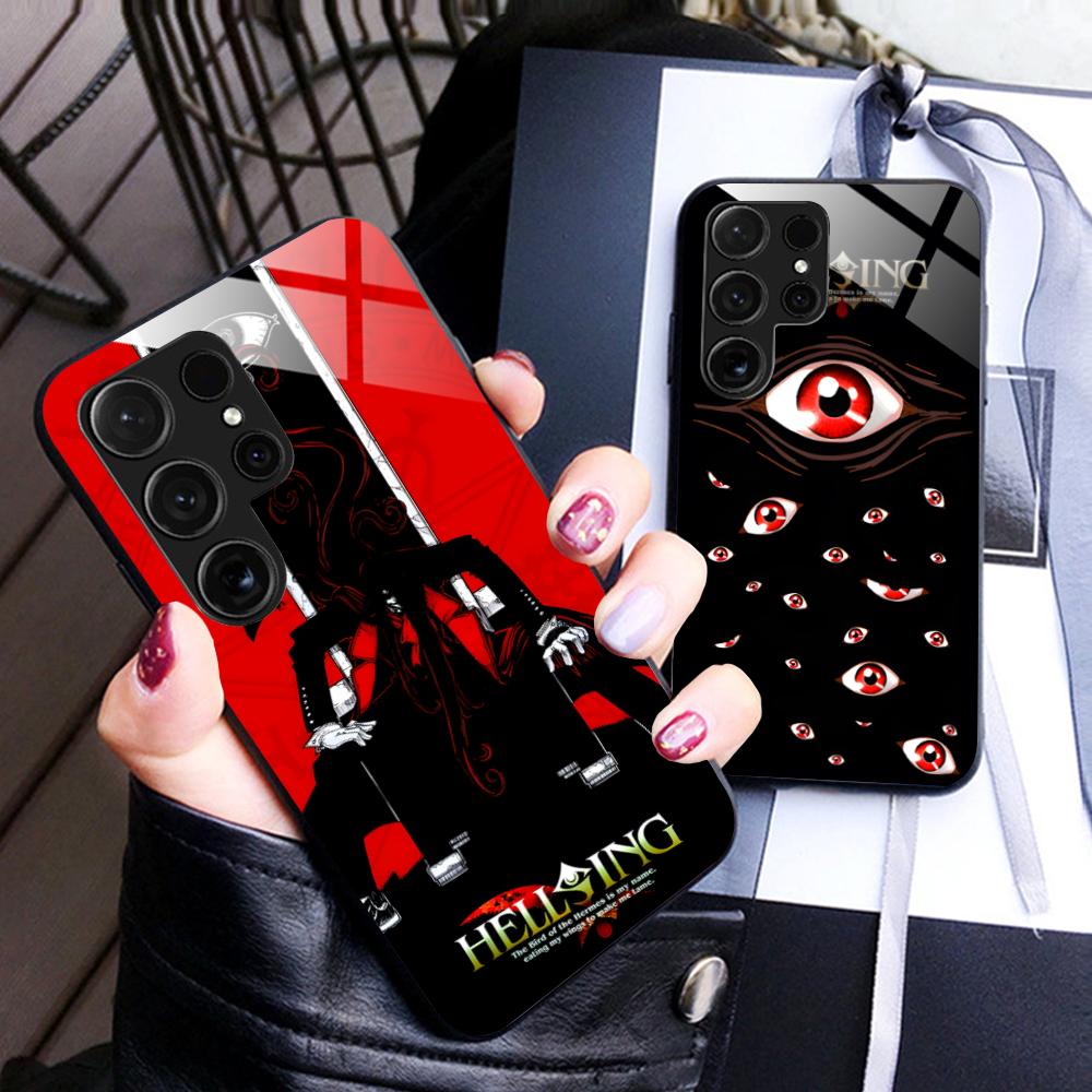 Anime Alucard Hellsing Phone Case for Samsung Galaxy S25 S24 S23 S22 S21 S20 Note20 Plus FE Ultra Glass Colorful Cover Pretty