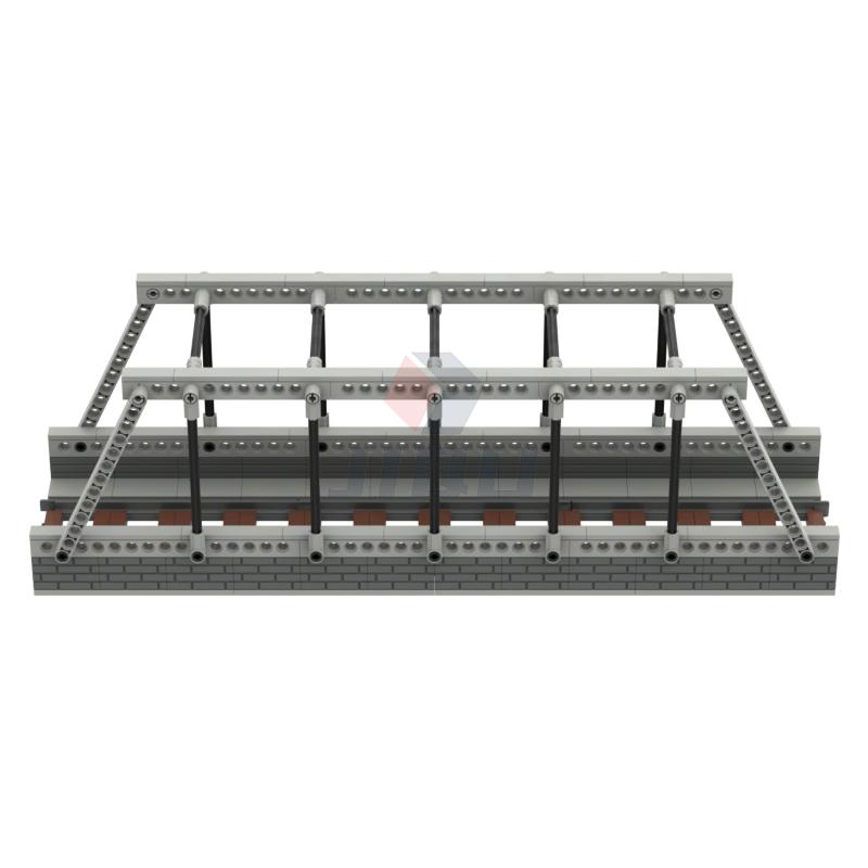 Non-Toxic 264 Pcs Moc Train Track Bridge Model Set Railway Viaduct Bridge Track Compatible 53401 City Train Parts Building Blocks Diy Toys