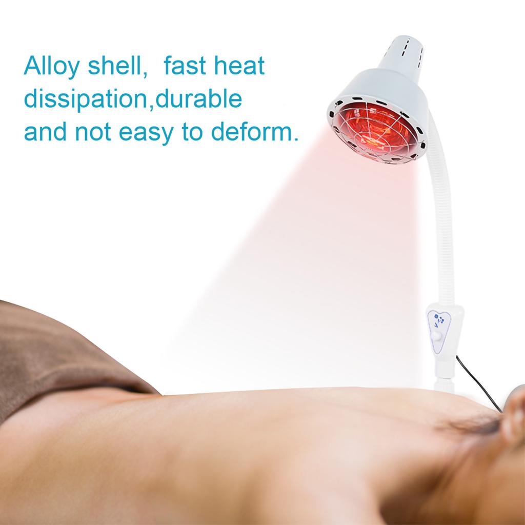 275W Infrared Heating Therapy Lamp Pain Relief Floor Stand Adjustable Skin Care Lamp