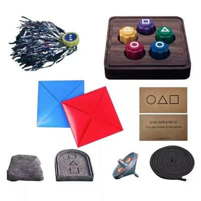 Squid Game Set Gonggi Stones Paengy Jebi Kicks Biseokchigi Korean Traditional Gonggi Play Games Kit Relay Pentathlon Game Stones Set Pebble GZW