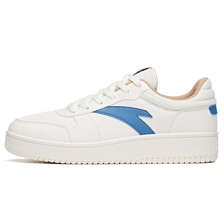 Anta Slip Resistant Cushioning Abrasion Resistant Lightweight Low top Skateboard Shoes Men's White Blue 912128068-5