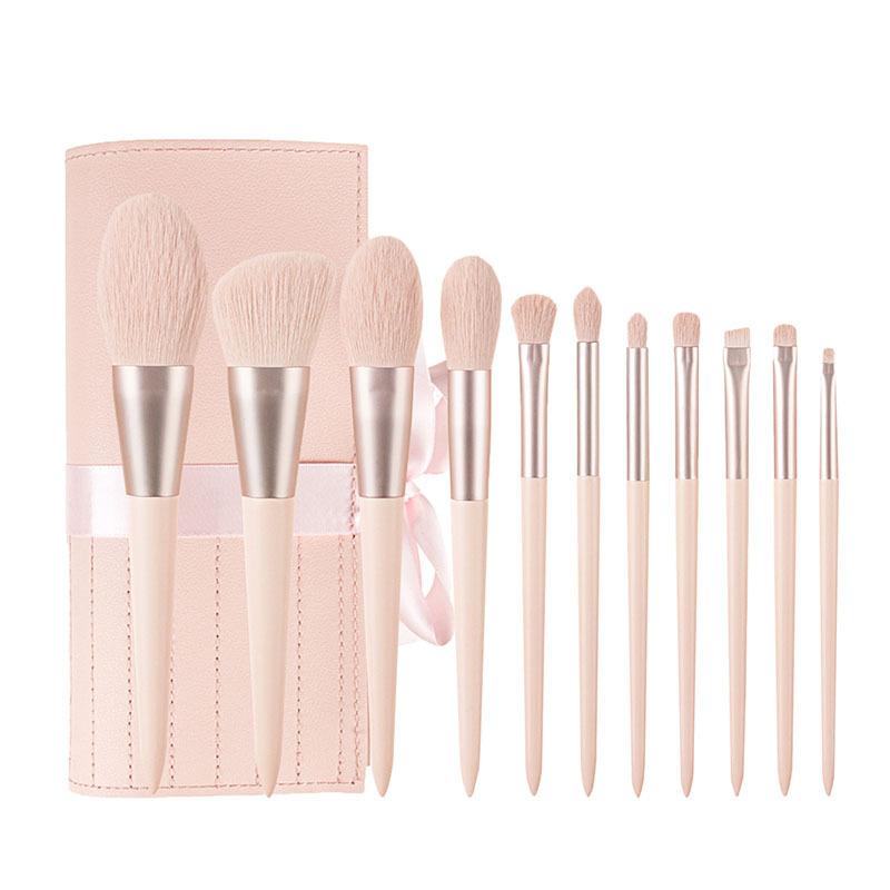 11 Princess Smile Makeup Brush Set Soft Pink Brush Set Beauty Tools