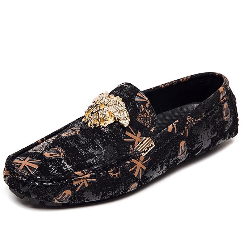 New Men Loafers 2024 Gold Red Luxury Brand Fashion Designer Patent Leather Driving Footwear Mens Comfy Boat Casual Shoes for Men