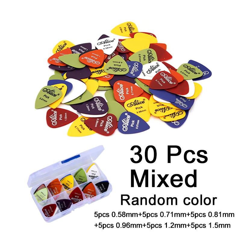 Gitaarplectrums met Opbergdoosje ABS Plectrums voor Elektrische Akoestische Gitaar 6 Dikte Gitaar Plectrum Accessoires