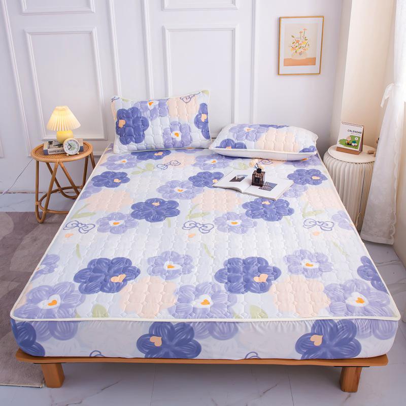 

Стеганая нескользящая простыня на резинке с наволочкой - Толстое стеганое покрывало и протектор Simmons Single Pillowcase