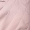 ZANZEA Women Short Sleeve Blouse and Midi Skirts Summer Two Piece Suit Sets