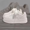 Zapatos de Mujer Otoño e Invierno Suela Gruesa Aumentados Zapatos Blancos Moda Casual Americana Zapatos de Mujer