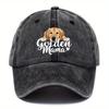 1pc Dog Printed Hat Washed Hats Baseball Hats Multiple Color Options Adjustable Style DAD Hats Suitable for Outdoor Sports