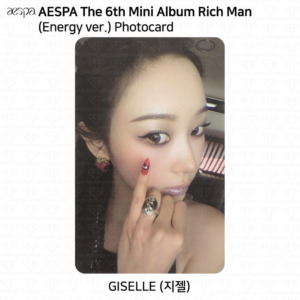 aespa The 6th Mini Album Rich Man Energy Burst Ver. Official Photocard Postcard
