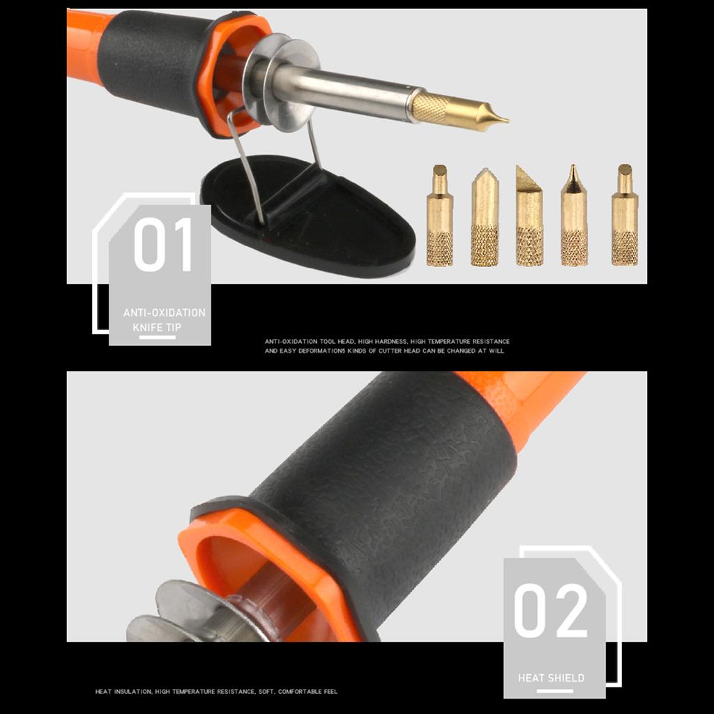 Wood Burning Set Station Pyrography Pen 30W with Safety Stand Wood Embossing Burning Carving Pyrography Pen