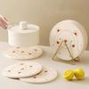 Bear Round Coaster Silicone Antiskid Fireproof and Heat Insulation Mug Mats Waterproof Pot Bowl Mat Dining Table Decor Drinkware