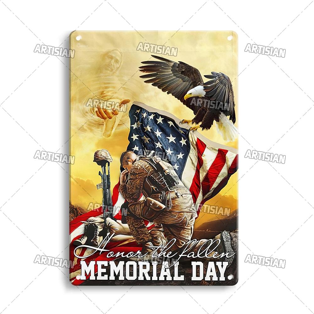 Artisian Army Metal Plate Soldier Tin Plaque Patriotism War Decorative Sign Wall Decor Garage Bar Pub Club Hotel Kitchen Home