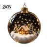 Christmas Party Supplies Glowing Clear Ball Ornament, Light Up Story Decoration with Warm LED Unique Holiday Souvenirs Light, Mini Scene Xmas