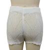 Damen-Strandshorts, aushöhlen, gestrickt, Spitze, Kordelzug, elastische Taille, einfarbig, weich, atmungsaktiv, lockere Sommer-Bikinishorts mit hoher Taille