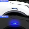 2Pcs Car Wheel Eyebrow Reflective Sticker Carbon Fiber Anti-collision Strip Anti-scratch Warning Protection Strips Car Accessory