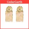 Boucles d'oreilles florales élégantes en alliage Design rectangulaire coloré Tendance Été 2021